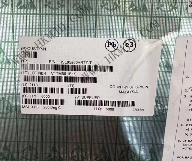 ISL95860HRTZ 一款多相3+0核心控制器（ IMVP9、32TQFN）
