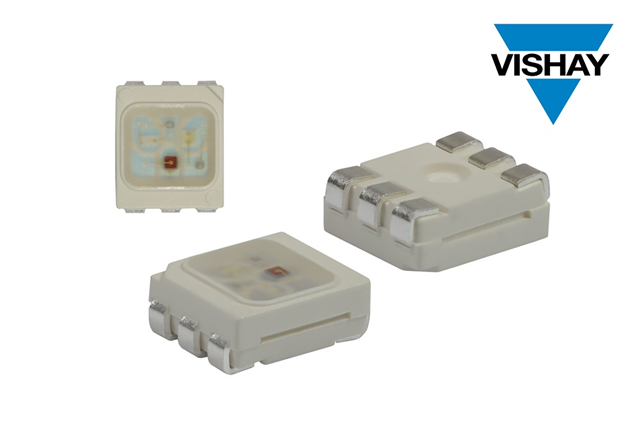Vishay推出用于車內照明、RGB顯示屏和背光的新款三色LED
