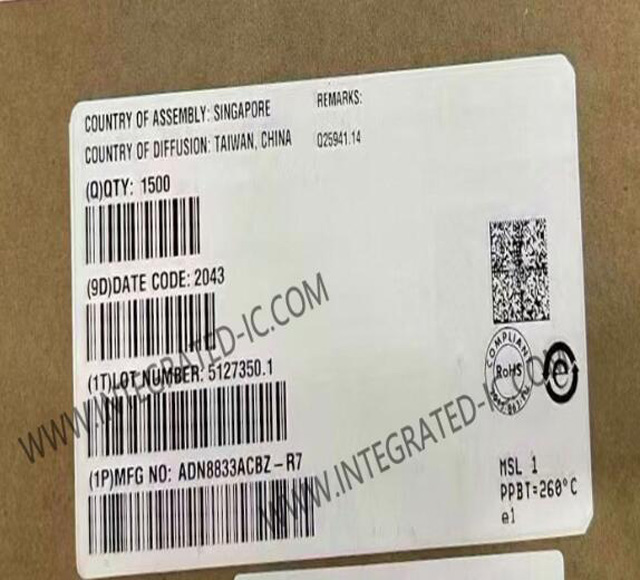 [供應原裝] ADI ADN8833ACBZ 1A，熱電冷卻器(TEC)驅動器