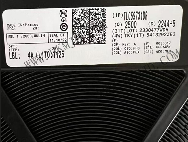TI TLC59731DR 3通道8位PWM LED驅(qū)動(dòng)器，支持單線接口