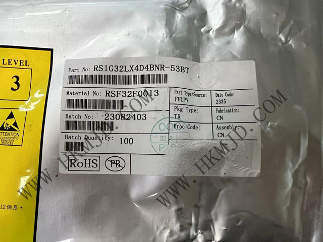 存儲(chǔ)器 Rayson RS1G32LX4D4BNR-53BT 4Gbit LPDDR4/4X SDRAM 內(nèi)存芯片