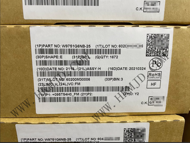 明佳達(dá)電子供應(yīng)Winbond W9751G6NB-25——512Mbits DDR2 SDRAM存儲器